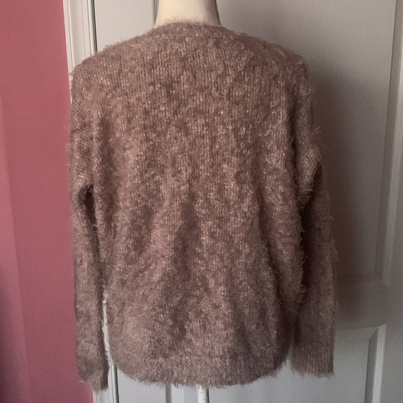 EUC Express soft fuzzy lace up sweater front criss cross size SP - Picture 6 of 8